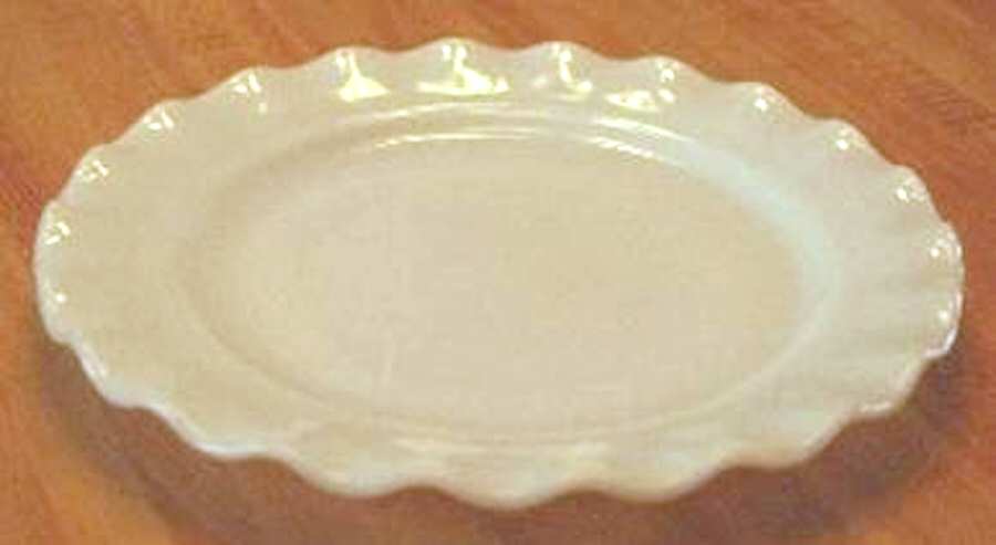 Ripple Milk Glass Luncheon Plate by Hazel-Atlas-1