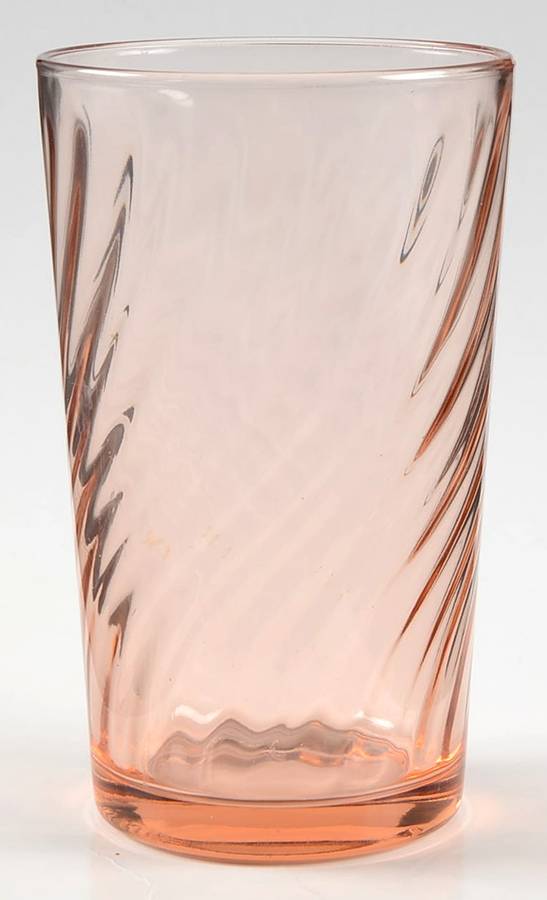 Rosaline Pink (Swirl Optic) 9 Oz Flat Tumbler by Cristal D'Arques - Durand-1