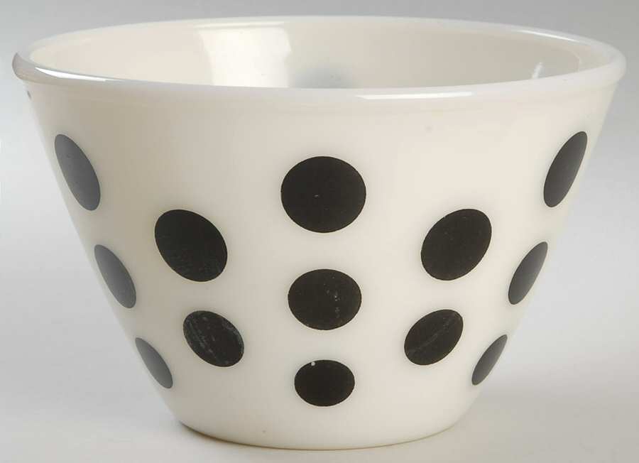 Black Dots 7" Mixing Bowl by Anchor Hocking-1