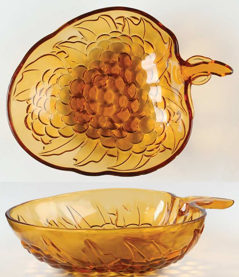 Vintage Amber 12" Salad Bowl by Hazel-Atlas-1