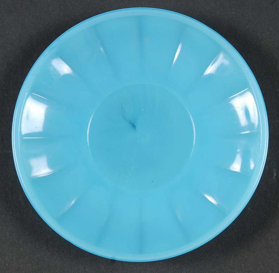Interior Panel Blue (Opaque) Child's Plate by Akro Agate-1