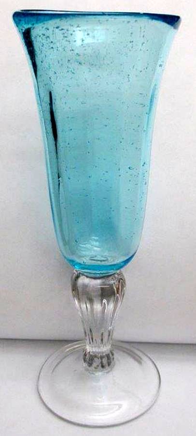 Bubble Aqua Fluted Champagne by Abigails-1