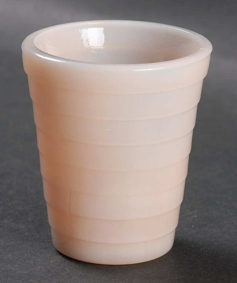 Stacked Disc Pink Child's Tumbler by Akro Agate-1