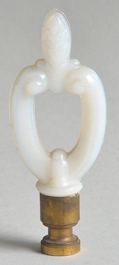 Aladdin Lamps 1/4" Thread Moonstone Open Throat(Turn Key) Finial by Aladdin Lamp-1