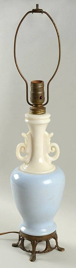 Aladdin Lamps G3085 Ivory and Blue Lamp by Aladdin Lamp-1