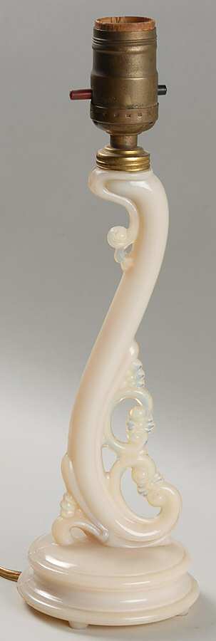 Aladdin Lamps G-30 Fancy Foot Ivory Alacite Boudoir Lamp-Base by Aladdin Lamp-1