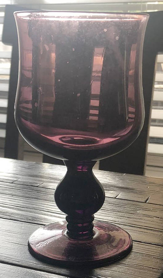 Casual Purple Water Goblet by Antonio-Garcia Glass-1