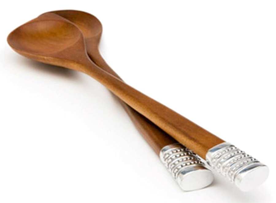 Perla (2 Piece) Solid Wood Salad Set (Spoon & Fork) by Arthur Court-1