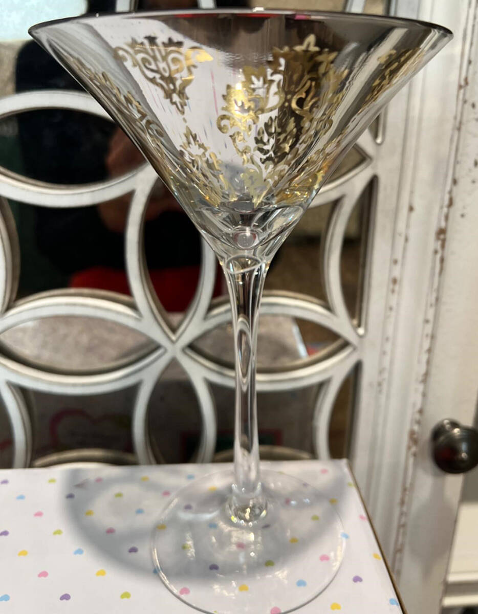 Brocade Silver Martini Glass by Artland-1
