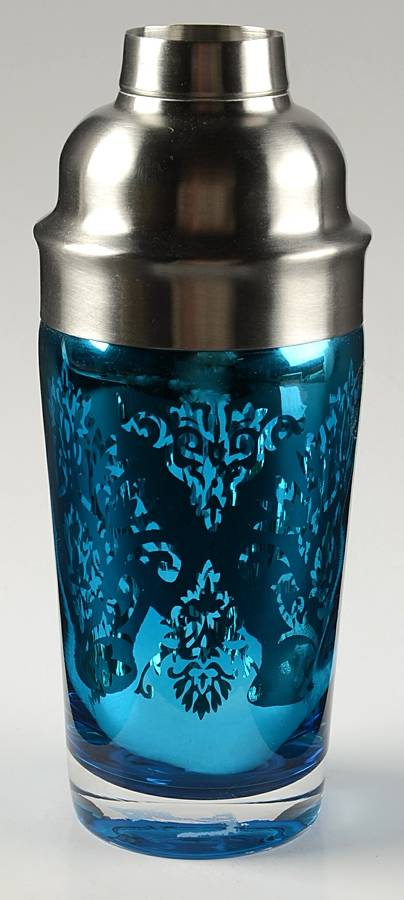 Brocade Blue Cocktail Shaker No Lid by Artland-1