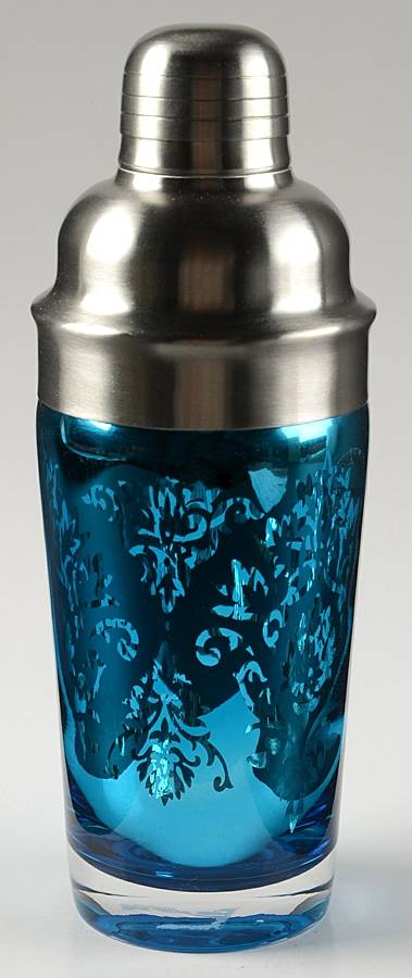 Brocade Blue Cocktail Shaker & Lid by Artland-1