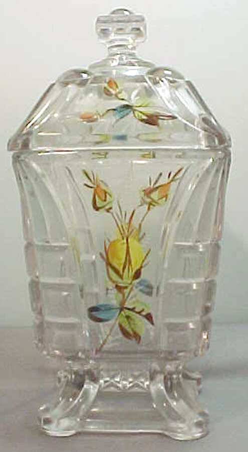 Hidalgo Floral (Painted) Sugar Bowl & Lid by Adams & Co-1