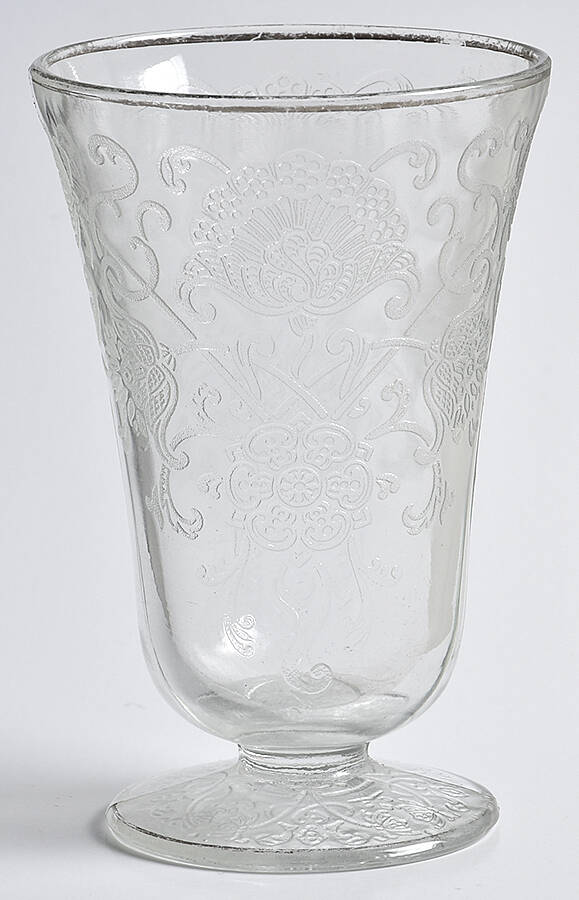 Florentine 2 (Platinum Trim) 9 Oz Footed Tumbler by Hazel-Atlas-1