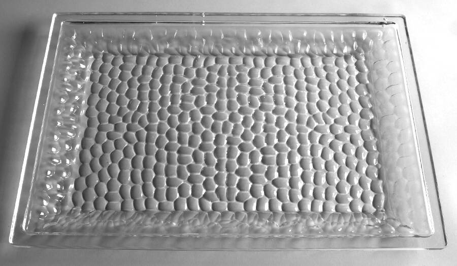Venetian Hammered 16" Rectangular Platter by Antonio-Garcia Glass-1
