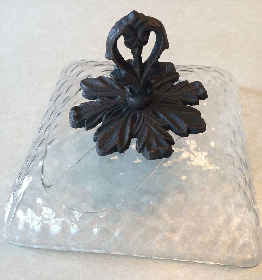 Venetian Hammered Lid for Samovar by Antonio-Garcia Glass-1