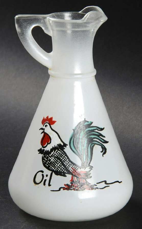 Satin Roosters Oil, No Stopper by Hazel-Atlas-1