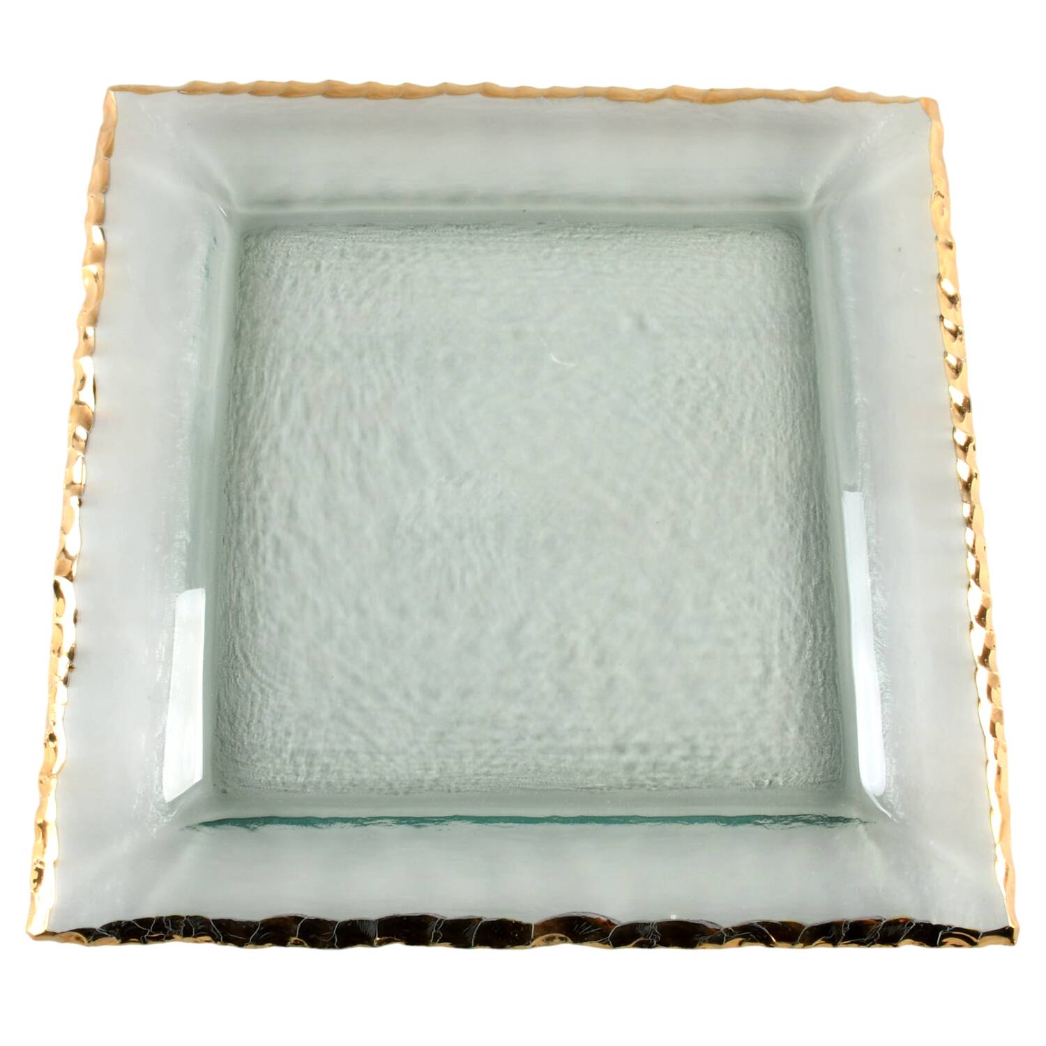 Edgey Gold 12" Square Platter by Annieglass-1