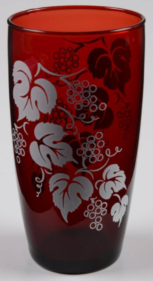 Grape Royal Ruby 12 Oz Flat Tumbler by Anchor Hocking-1
