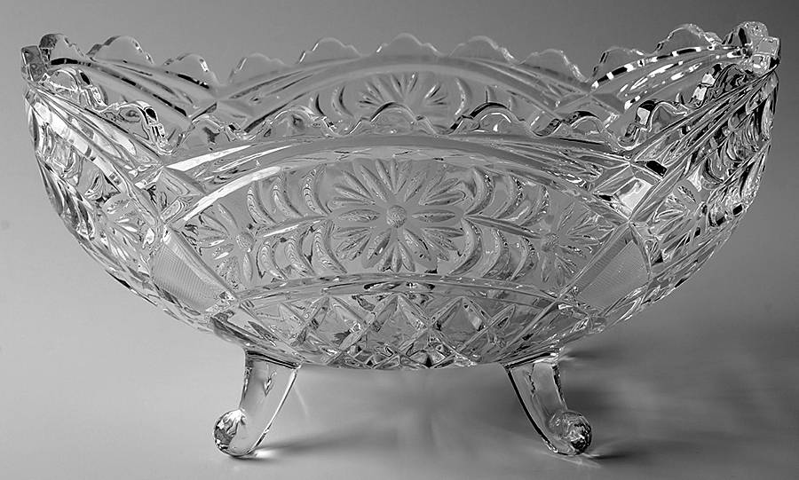 ANN13 11" Oval Footed Bowl by Anna Hutte-1