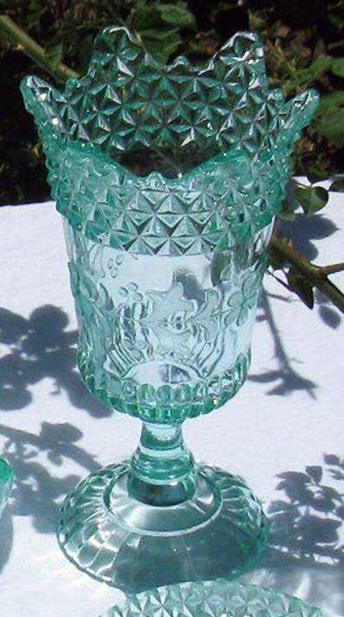 Wildflower Green (Apple Green) Celery Vase by Adams & Co-1