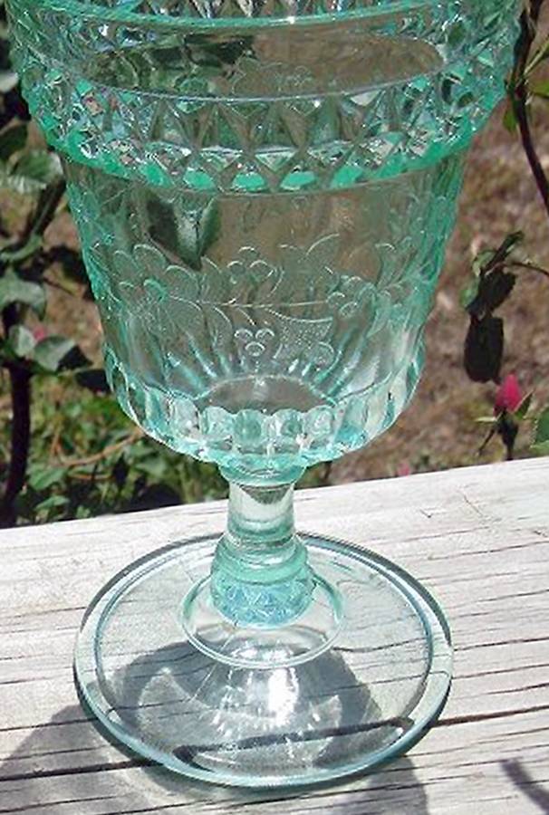 Wildflower Green (Apple Green) Water Goblet by Adams & Co-1