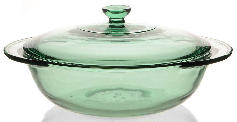Oven Basics Green 2 Quart Round Covered Casserole by Anchor Hocking-1