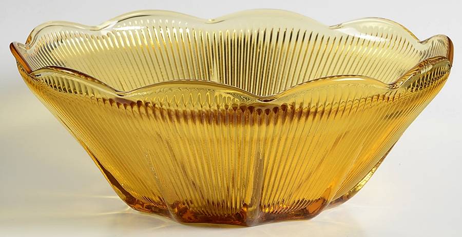 Radiance Honey Gold Large Dessert Bowl by Anchor Hocking-1