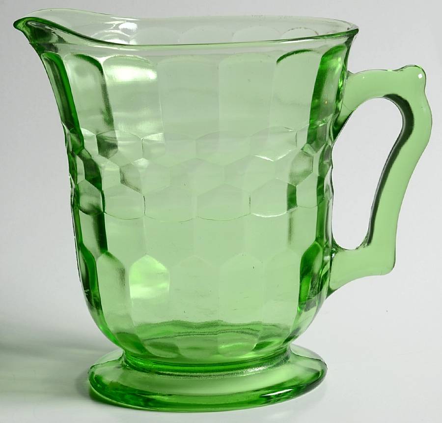 Colonial Footed Green 42 Oz Pitcher by Hazel-Atlas-1
