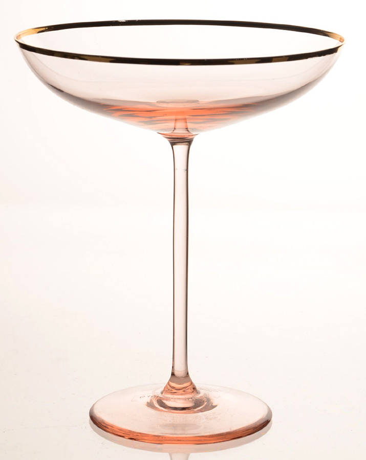 Gilded Rim Champagne/Tall Sherbet by Anthropologie Glass-1