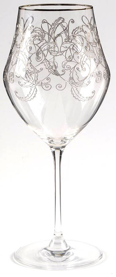 Etched Fern Wine Glass by Anthropologie Glass-1
