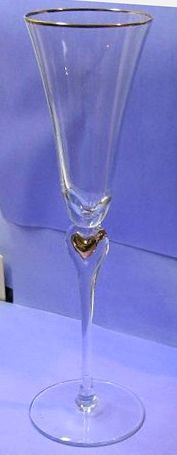 Heart Gold Fluted Champagne by Ambiance Crystal-1
