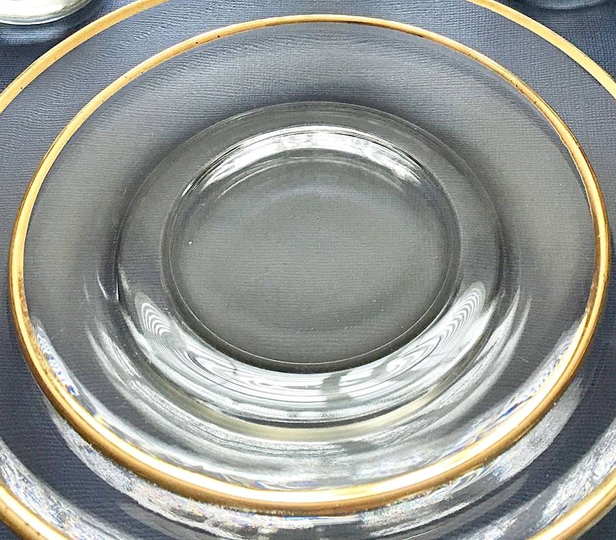 Gold Edge & Hairline Bread & Butter Plate by Anchor Hocking-1