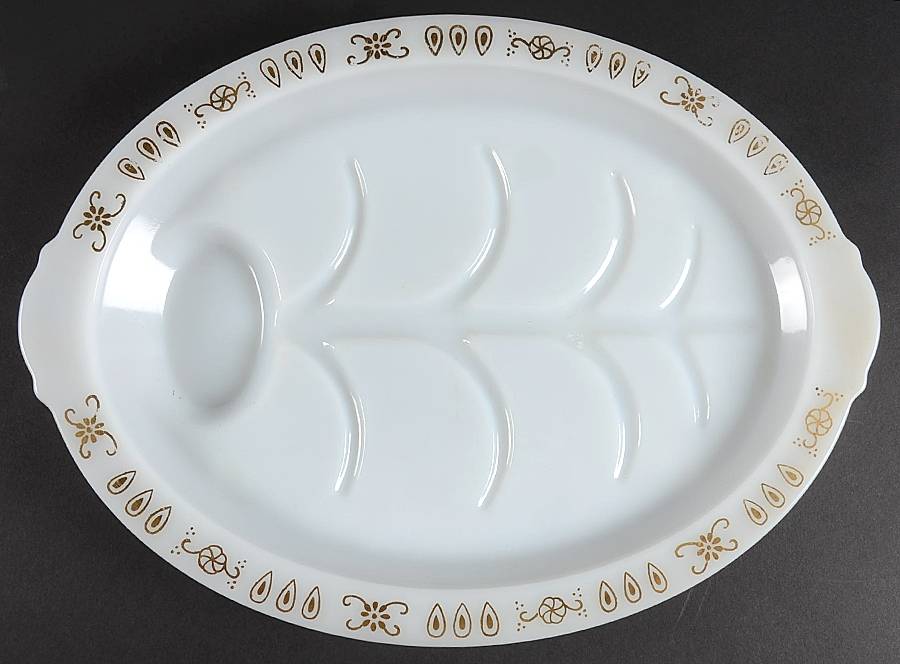 AHC110 14" Oval Platter with Well by Anchor Hocking-1
