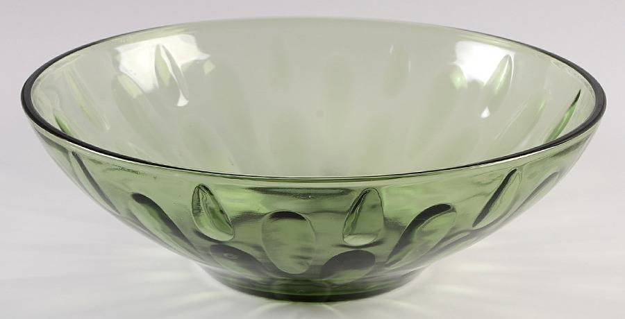 Lyric Green (Avocado) 9" Flared Bowl by Hazel-Atlas-1