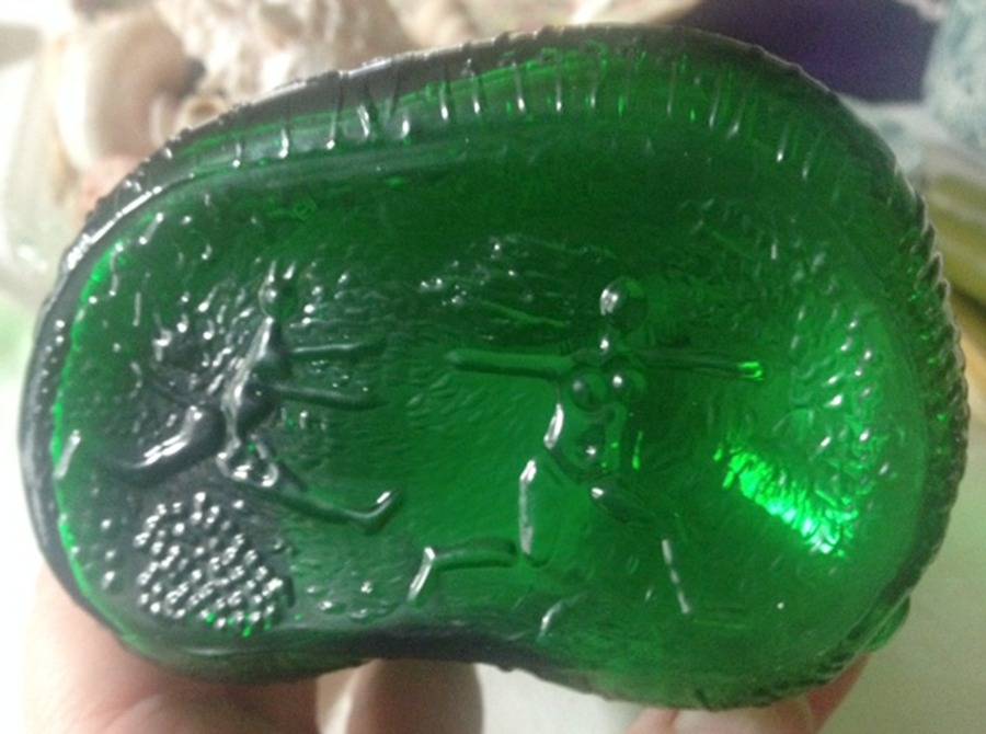 Fauna Green Water Bottle & Lid by Arabia Crystal-1