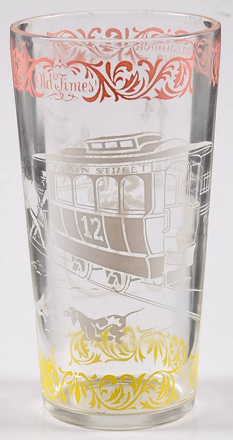 Old Times 12 Oz Flat Tumbler by Hazel-Atlas-1