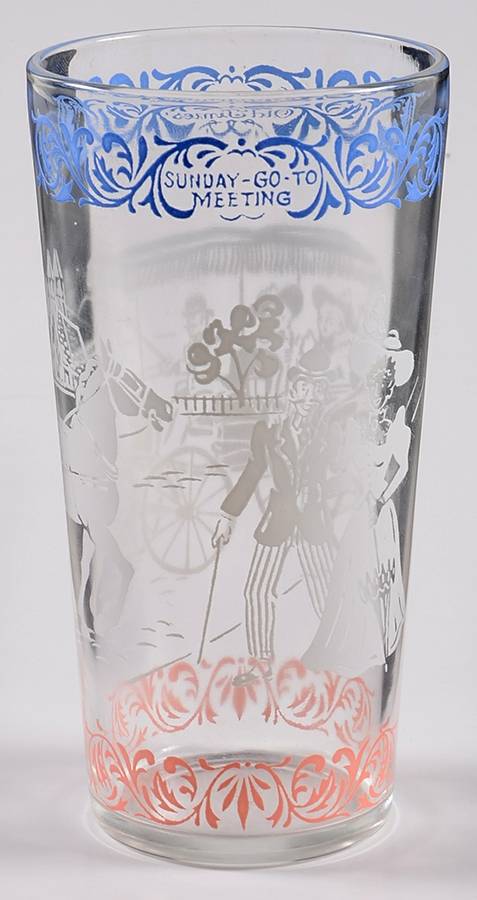 Old Times 12 Oz Flat Tumbler by Hazel-Atlas-1