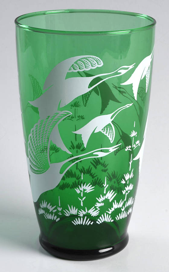 Wild Geese Green Juice Container No Plastic Lid by Anchor Hocking-1