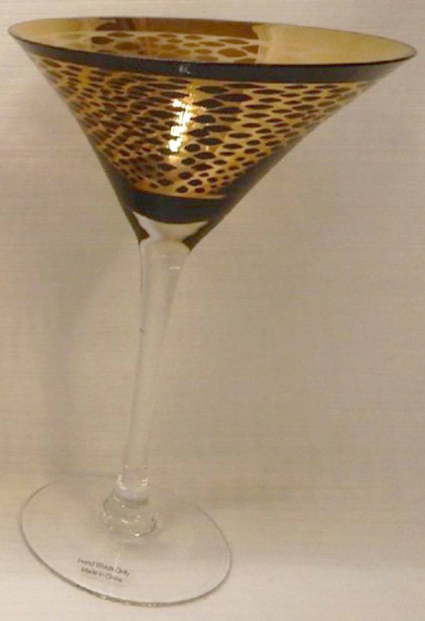 Animal Skin Black Martini Glass by Artland-1