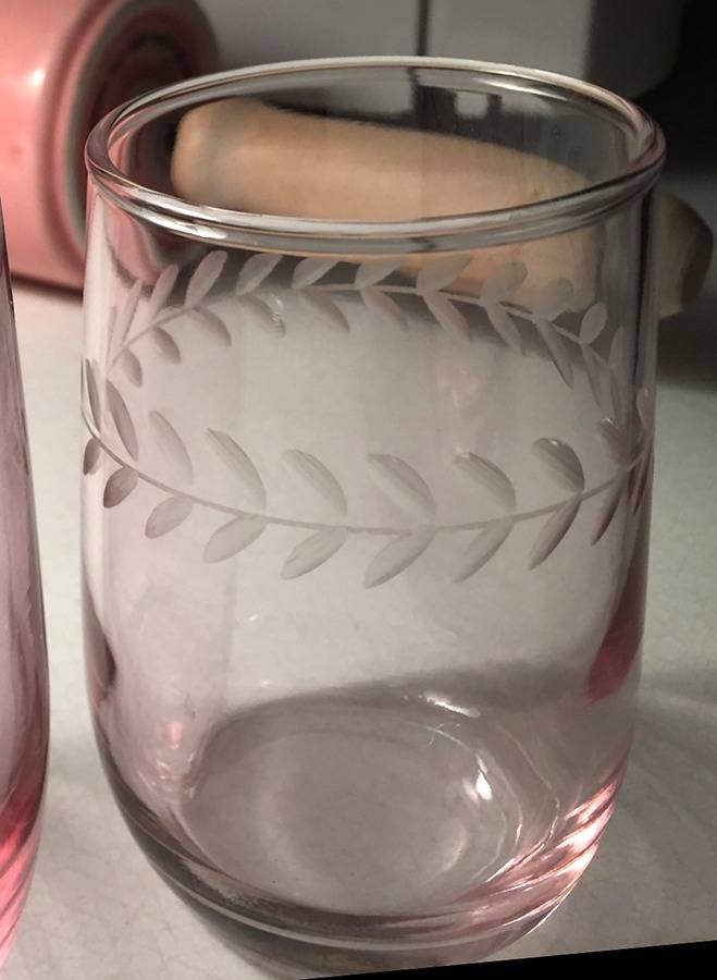 Laurel Pink Flat Juice Glass by Anchor Hocking-1