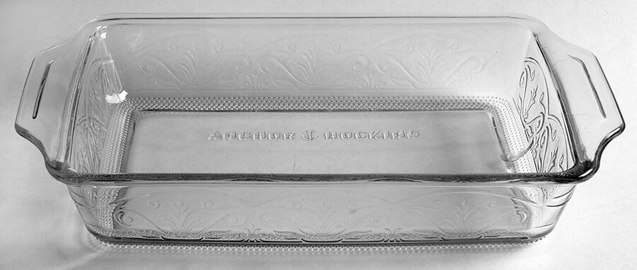 Laurel Embossed Clear 16" Rectangular Baker by Anchor Hocking-1