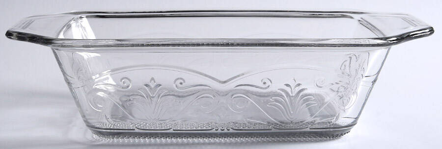 Laurel Embossed Clear Loaf Pan by Anchor Hocking-1