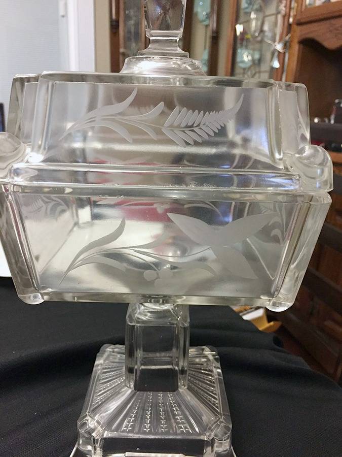 Adams Post Decoration 2 12" Tall Compote & Lid by Adams & Co-1