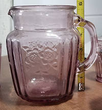 Mayfair Pink Child's Mini Pitcher by Aa Importing Glass-1