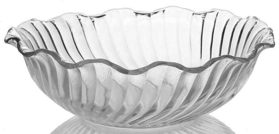 E55 Clear 7" Round Crimped Bowl by Anchor Hocking-1