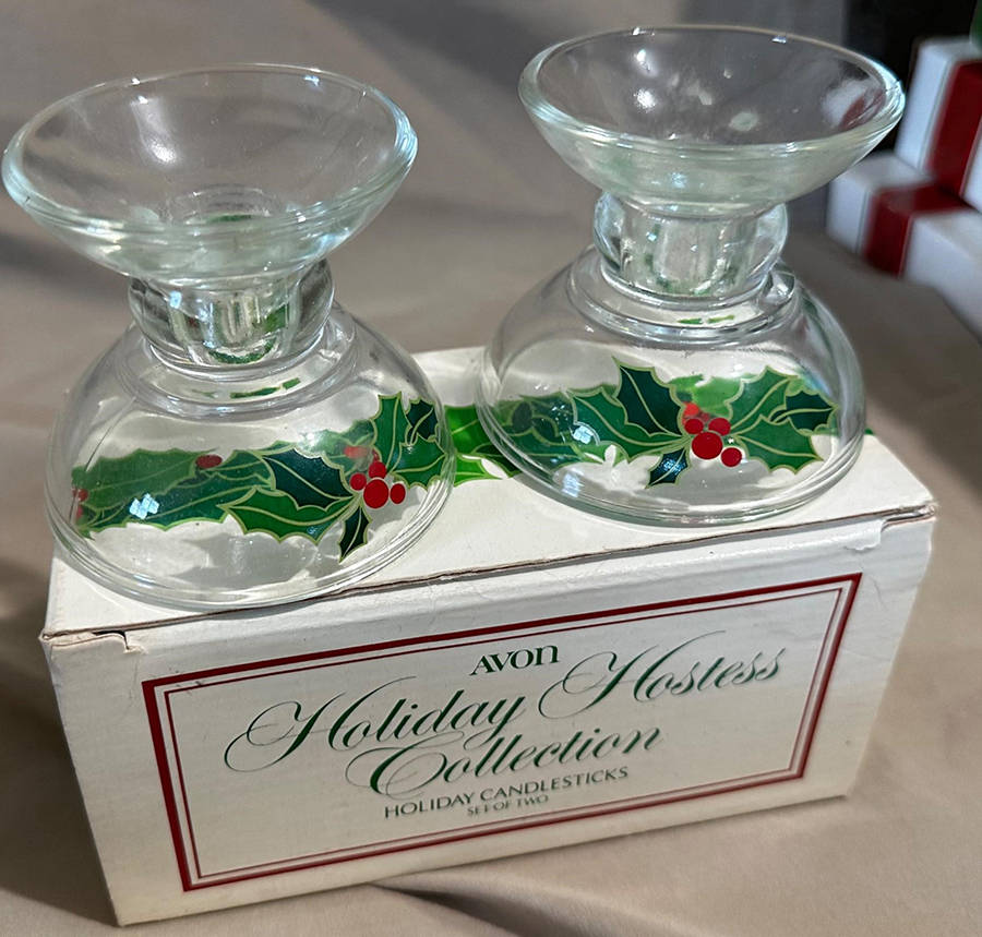 Holiday  Hostess Single Light Candlestick by Avon-1