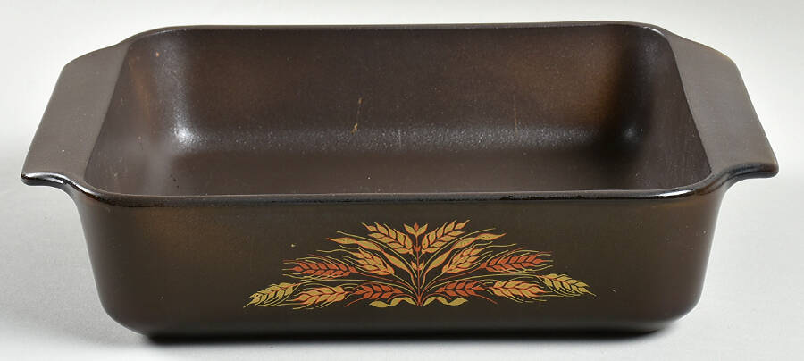 Autumn Glory 8" Square Baker by Anchor Hocking-1