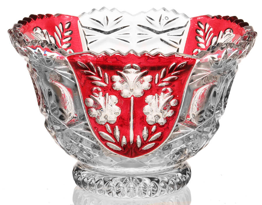 Oxford Rose Ruby 6" Footed Bowl by Anna Hutte-1