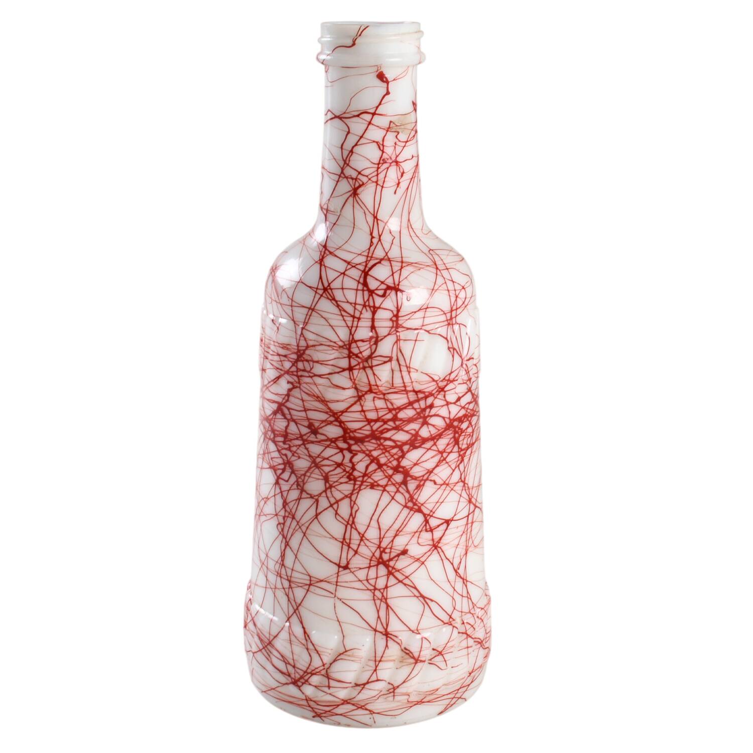 Drizzle-White Red Large Bottle No Stopper by Hazel-Atlas-1