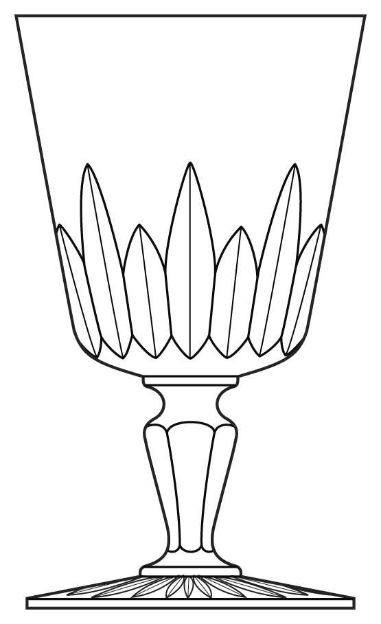 Bayonne Water Goblet by Baccarat-1